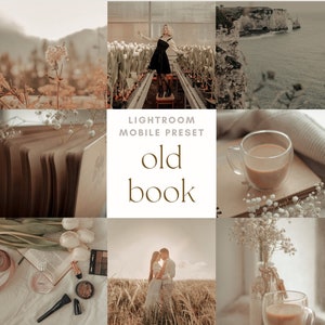 Aesthetic Lightroom Mobile Preset | Old Book | Bookstagram filters, Instagram, dark and light academia, cozy, vintage