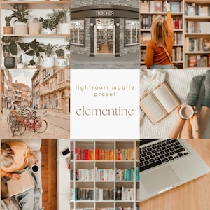 Aesthetic Lightroom Mobile Preset | Clementine | Bookstagram filters, Instagram, cozy, vintage, warm, academia