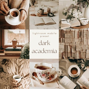 Aesthetic Lightroom Mobile Preset | Dark Academia | Bookstagram filters, Instagram, cozy, vintage
