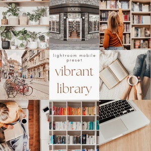 Aesthetic Lightroom Mobile Preset | Vibrant Library | Bookstagram filters, Instagram, cozy, vintage, warm, academia