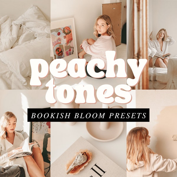 Aesthetic Lightroom Mobile Preset | Peachy Tones | Bookstagram filters, Instagram, cozy, pastel, travel, airy, light, minimalist presets