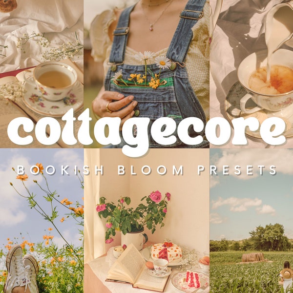 Aesthetic Lightroom Mobile Preset | Cottagecore 3 | Bookstagram filters, Instagram, cozy, cottagecore, vintage, warm, bright, fairycore