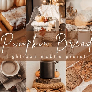 Aesthetic Lightroom Mobile Preset | Pumpkin Bread | Bookstagram filters, Instagram, cozy, vintage, fall, cozy, moody, dark, fall vibes