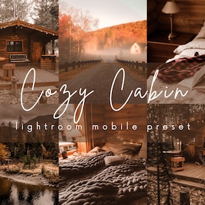 Aesthetic Lightroom Mobile Preset | Cozy Cabin | Bookstagram filters, Instagram, cozy, vintage, autumn, fall, cozy, moody, dark,