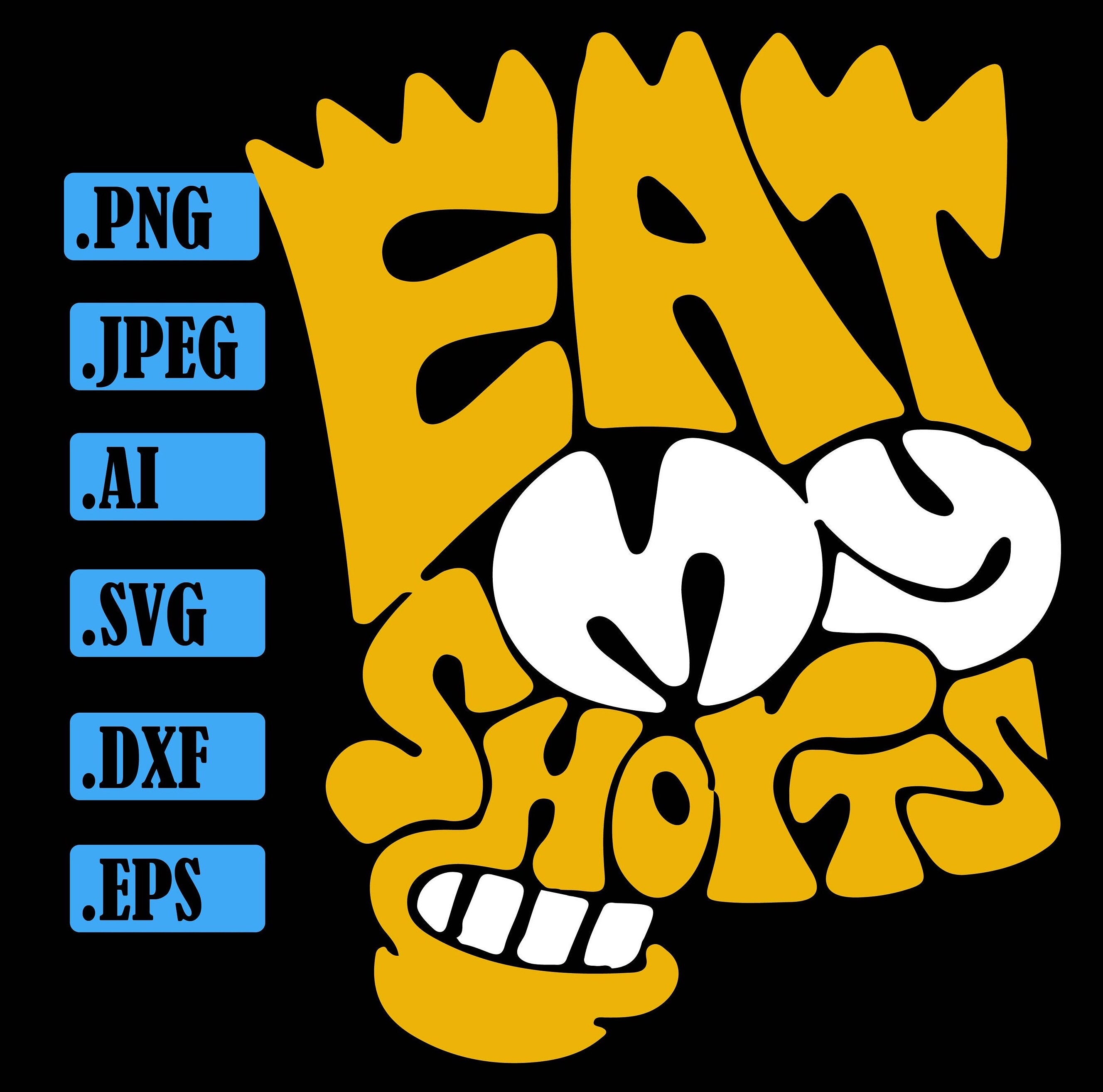 Bart Simpson Eat My Shorts Svg pngaidxfjpegeps Etsy