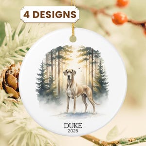 Custom Great Dane Ornament Black Great Dane Christmas Ornament White Great Dane Gifts for Great Dane Mom Great Dane Dad Great Dane Keepsake