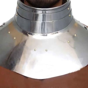 Gorgerin médiéval en acier : tour de cou gothique, costume de cosplay GN