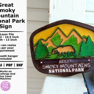 National Park Sign, Lake Mead Multilayer Sign, Adventure Forest Trek Camping Travel Sign, US National Park, Unique Gifts, Wood Sign America