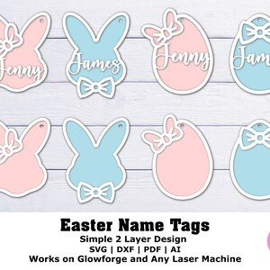 Bunny Basket Tag Svg, Easter Tags Svg, Bunnies Tag Bundle Svg, Oster Laser Cut Datei, Korb Namensschild Svg, Bunny Peep SVG, Bunny Peep SVG