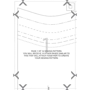 PDF Long Sleeve Baby Tee Sewing Pattern Crew Neck Turtle Neck / XS XXL / 6 18 / Sewing Pattern Women image 3
