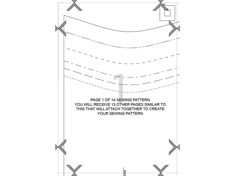 PDF Long Sleeve Baby Tee Sewing Pattern Crew Neck Turtle Neck / XS XXL / 6 18 / Sewing Pattern Women image 3