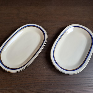 Chodziez ovala fat i polsk keramik | Mid-Century Modern servering av vintage keramikfat | Porslinspar