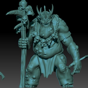 Deepmine goblins Bloated king 28mm miniatures fantasy dungeons and dragons miniature wargaming miniatures tabletop dnd dwarf army miniatures
