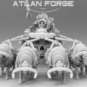 Minoan Chariot Bulls 32mm wargame fantasy miniature dnd wargaming miniature dungeons and dragons painting gift RPG tabletop minis