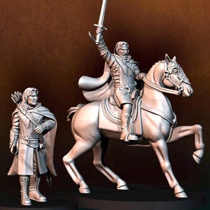 High Human Captain Miniature: 28mm D&D Wargaming Figure