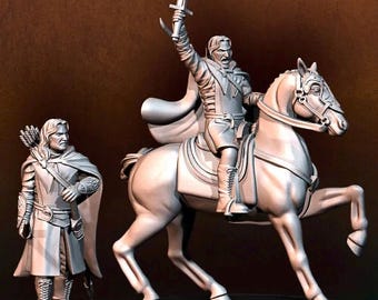 ハイヒューマンキャプテンミニチュア：28mm D&Dウォーゲームフィギュア