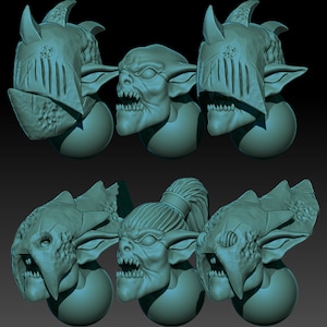 goblins heads accessories 28mm miniatures fantasy dungeons and dragons miniature wargaming miniatures tabletop dnd dwarf army miniatures