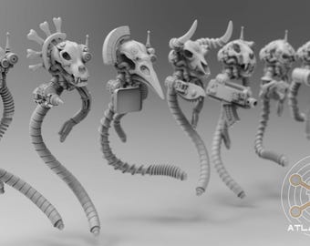 Skull Drones – 32mm Sci-Fi Fantasy Miniatures for Grimdark Wargaming & Tabletop RPGs - Atlan Forge