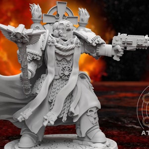 Templar Inquisitor 32mm wargame fantasy miniature dnd wargaming miniature dungeons and dragons painting gift RPG tabletop minis