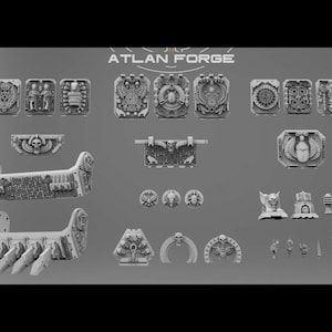 Aegyptian Vehicle Ornaments 32mm Miniature conversions kits fantasy miniature kit bashing set wargaming miniature painting gift RPG tabletop