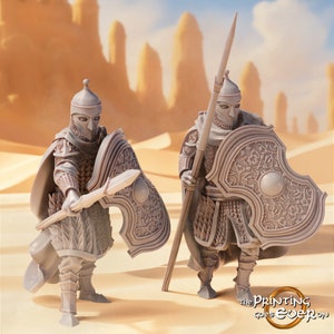 Easterner-spearmen 28mm miniatures dnd minis fantasy miniatures dungeons and dragons miniatures  wargaming miniatures tabletop wargames