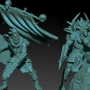 Farsouth banner and musician 28mm miniatures dnd minis fantasy miniatures dungeons and dragons miniatures  wargaming miniatures tabletop