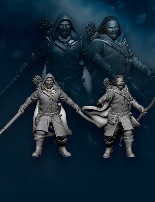 Nsh Mini Ranger North Human Rangers Miniatures: 28mm D&D Fantasy Wargaming Minis - Etsy UK