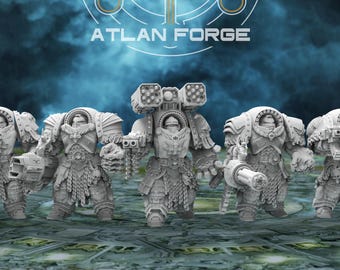 Templar Crusaders Miniatures: Grimdark Fantasy Wargaming Miniatures, skala 32 mm