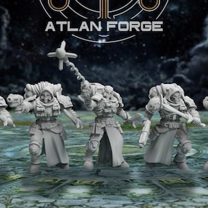 Miniature fantastique de science-fiction Angelic Ravagers, 32 mm pour jeux de table, RPG grimdark et cadeau de peinture miniature pour jeux de guerre, donjons et dragons