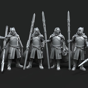 Grey Castle Court Guards 28mm miniatures dnd minis fantasy miniatures dungeons and dragons miniatures painting wargaming miniatures tabletop