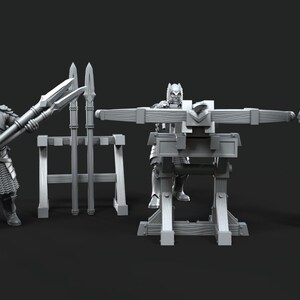 Grey Castle ballista with Dotation 28mm miniatures dnd minis fantasy miniatures dungeons and dragons painting wargaming miniatures tabletop