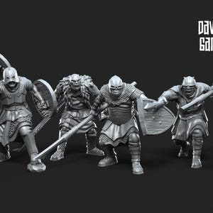 Mörlok Orcs with spears 28mm miniatures dnd gift fantasy miniatures dungeons and dragons minis wargaming miniatures tabletop wargames