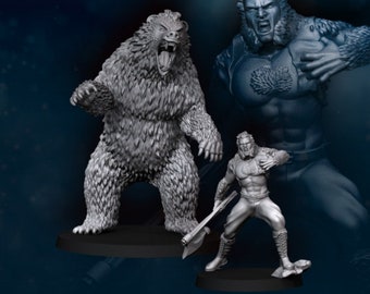 Woodsmen and Bear - Etsy