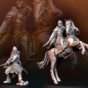 Elf captain 28mm miniatures dnd minis fantasy miniatures dungeons and dragons miniatures for painting wargaming miniatures tabletop wargames