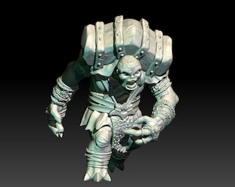 Battering Ram troll 28mm miniatures dnd fantasy miniatures dungeons and dragons minis wargaming miniatures tabletop wargames miniature