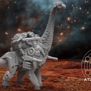 Cybernetic Brachiosaur 32mm sci-fi fantasy miniature for tabletop games grimdark RPGs dnd wargaming miniature dungeons and dragons