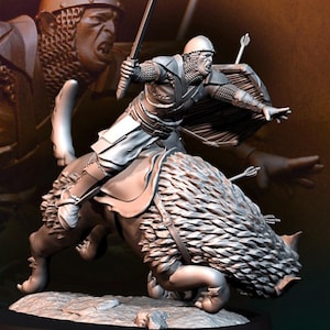 Death warg rider 28mm miniatures dnd minis fantasy miniatures dungeons and dragons miniatures for painting wargaming miniatures tabletop.