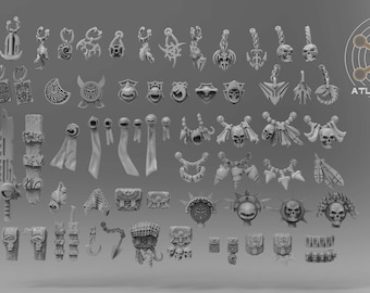 Miniature conversions kits Wai Toa Accessories fantasy miniature kit bashing set for wargaming miniature painting gift RPG tabletop minis