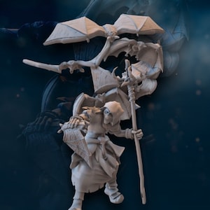 Goblin Shaman With bats  28mm miniatures fantasy dungeons and dragons miniature wargaming miniatures tabletop dnd goblins army miniatures