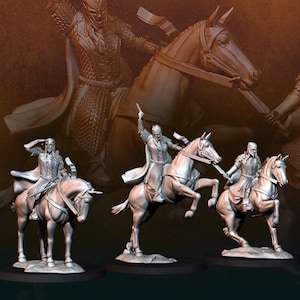 Armoured wood elf mounted 28mm miniatures dnd fantasy miniatures dungeons and dragons miniatures painting wargaming miniatures tabletop game