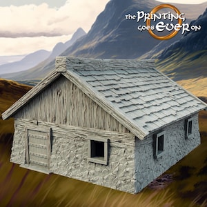 Farmstead Terrain Cottage C 28mm Scatter Terrain tabletop fantasy wargaming terrain for dnd dungeons and dragons pathfinder miniature gift