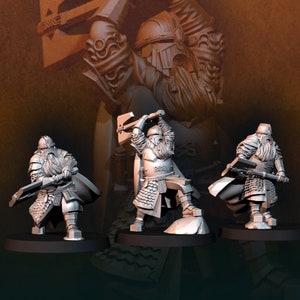 Kalak dwarf king guards 28mm miniatures fantasy dungeons and dragons miniature wargaming miniatures tabletop dnd dwarf army miniatures