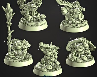 Mire Volktoads - Mire bedienden - paddenstrijders en fantasie tafelblad wargames 28 mm
