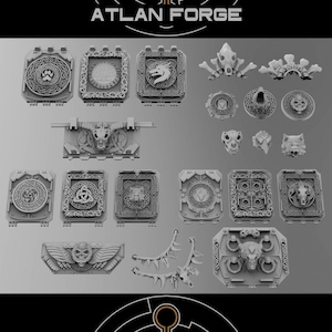 Asgardian Vehicle Ornaments 32mm Miniature conversions kits fantasy miniature kit bashing set wargaming miniature painting gift RPG tabletop