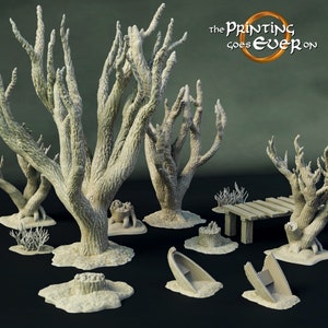 Marsh Scatter Terrain 28mm Scatter Terrain tabletop fantasy wargaming terrain for dnd dungeons and dragons pathfinder miniature