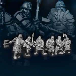 Kalak dwarf guards 28mm miniatures fantasy dungeons and dragons miniature wargaming miniatures tabletop dnd dwarf army miniatures