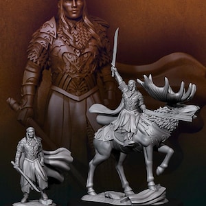 King of the forest on elk dnd minis fantasy miniatures dungeons and dragons miniatures for painting wargaming miniatures tabletop wargames