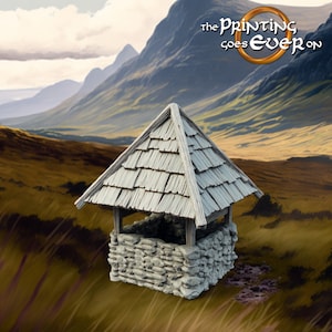 Farmstead Terrain Well 28mm Scatter Terrain tabletop fantasy wargaming terrain for dnd dungeons and dragons pathfinder miniature