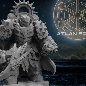 Wai Toa Aegis Captain 32mm Fantasy Miniature | Ocean Shark Warrior Leader for DnD RPG Wargaming | Resin Model image 3