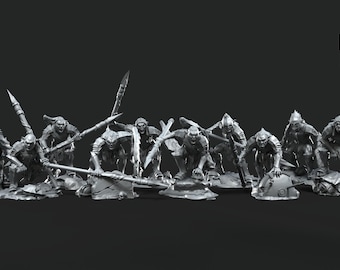 Cave Goblins with Spear   – 28mm Fantasy Wargaming Miniatures for RPG & Tabletop Battles